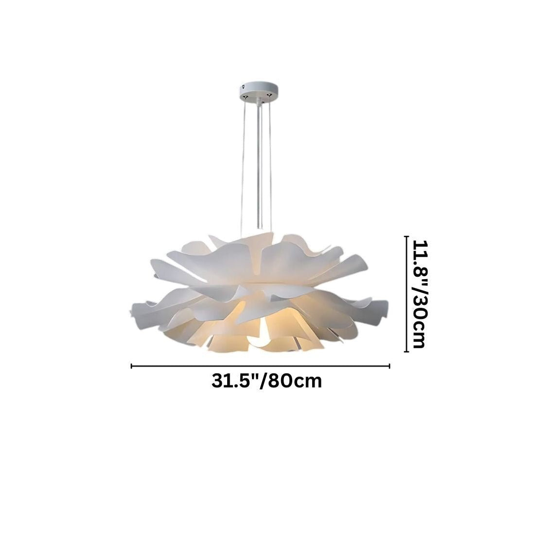 Solfjäder - Lustre fleur de chandelier