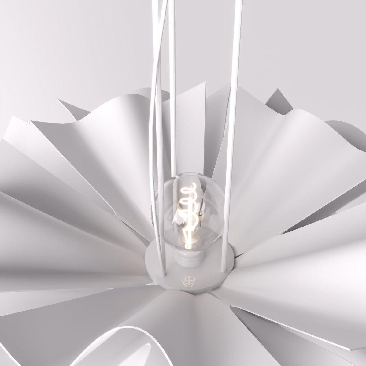 Solfjäder - Lustre fleur de chandelier